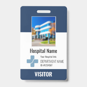 Badge Nom du visiteur de la clinique hospitalière Logo P