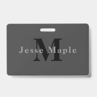 Nom et monogramme | Dark Gray