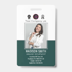 Badge Nom et photo personnalisés Sécurité de l'entrepr