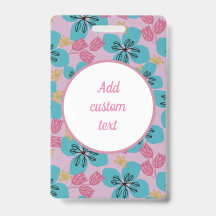 Nom floral rose personnalisé mère