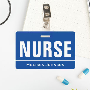 Badge Nom personnalisé infirmière
