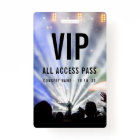 Nom personnalisé VIP All Access Pass Concert