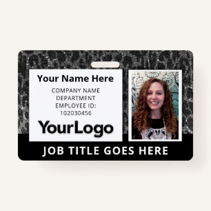 Badge Nom photo de l'employé professionnel personnalisé