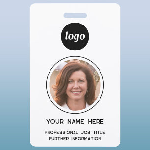 Badge Nom simple d'ID photo