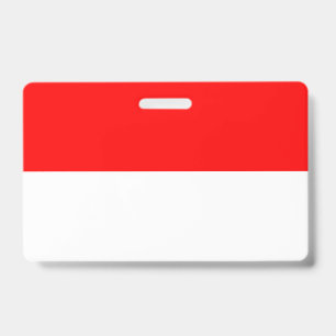 Badge nominatif avec drapeau de l'Indonésie