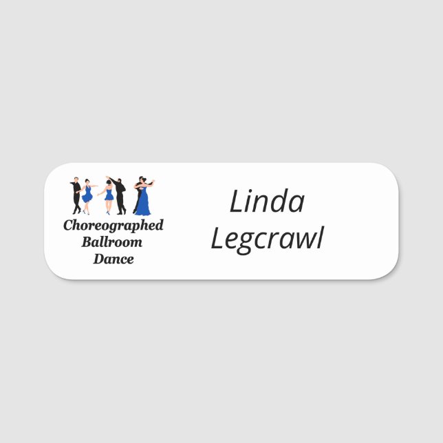 Badge nominatif chorégraphié de danse de salle de (Devant)