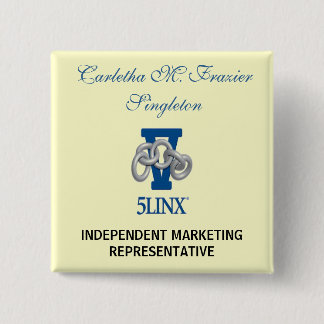 Badge nominatif crème