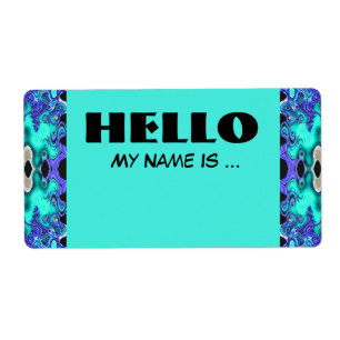 Badge nominatif de bleu de turquoise