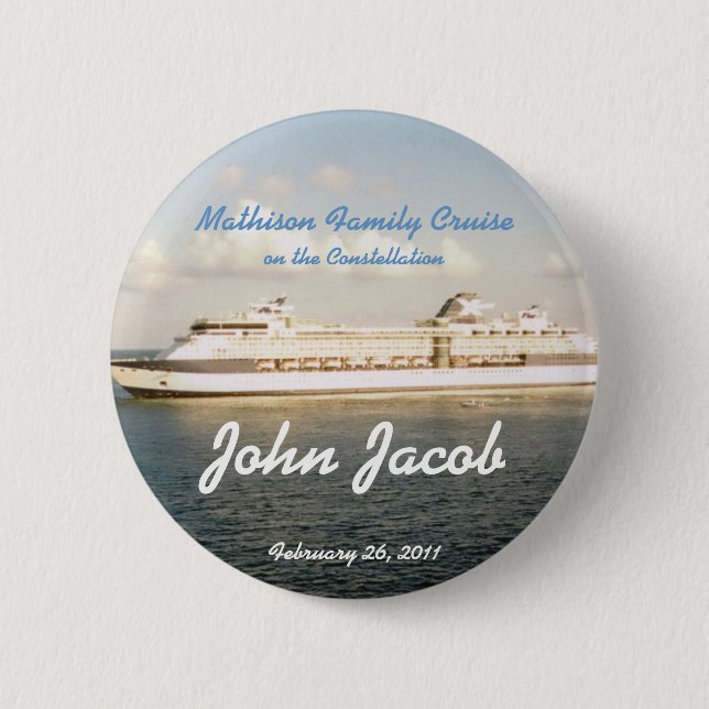 Badge nominatif de croisière - bateau de X (Devant)