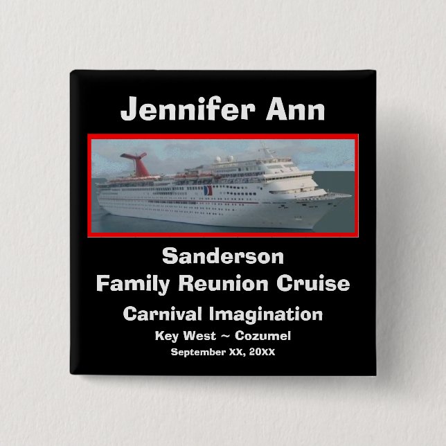 Badge nominatif de croisière de la Réunion de (Devant)