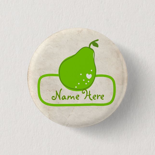 Badge nominatif de poire de PaperFruit (Devant)