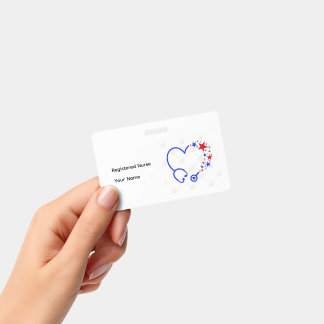 Badge nominatif d'infirmière diplômée