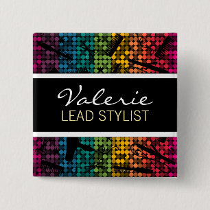 Badge nominatif fascinant de salon de coiffure