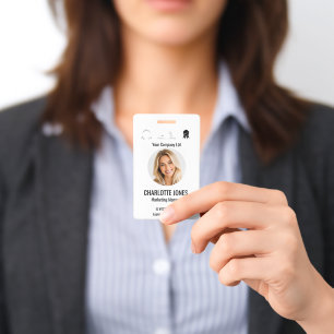 Badge nominatif moderne avec QR Code