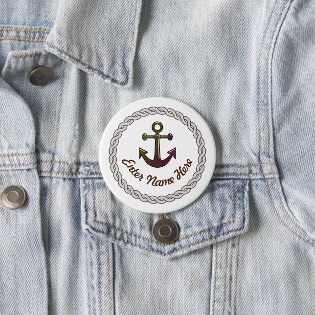 Badge nominatif nautique de coutume de corde et (En situation)