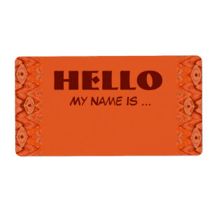 badge nominatif orange