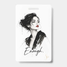Badge nominatif personnalisé | Assez. Vertical per