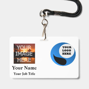 Badge nominatif personnalisé double face laminé