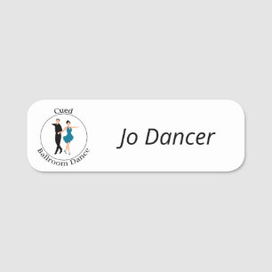 Badge nominatif positionné de danse de salle de