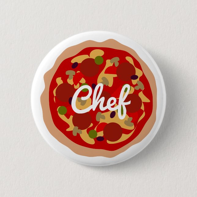 Badge nominatif rond de bouton de pinback de chef (Devant)