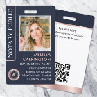 Notaire de style Photo QR ID Bleu Rose Gold