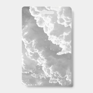 Badge Nuages Blancs, Graphiques Météo, Clipart Nuageux