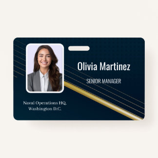 Badge Numéro de photo de l'employé de la Marine Insigne 