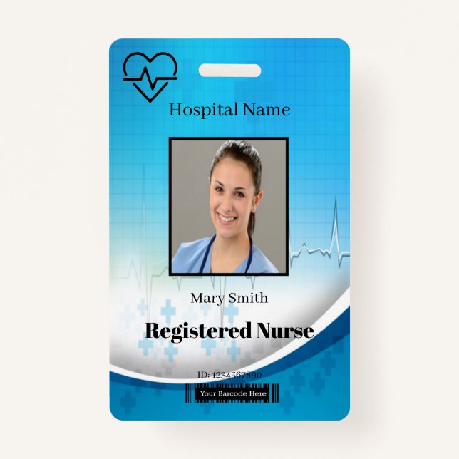 Badge Numéro de photo vertical Médicale du battement the (Devant)