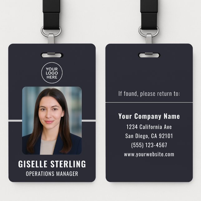 Badge Numéro d'étiquette du nom photo de l'employé de l' (Créateur téléchargé)