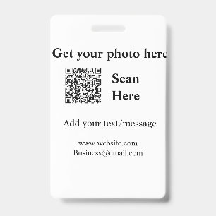 Badge Obtenez votre code QR de numérisation de photo, aj