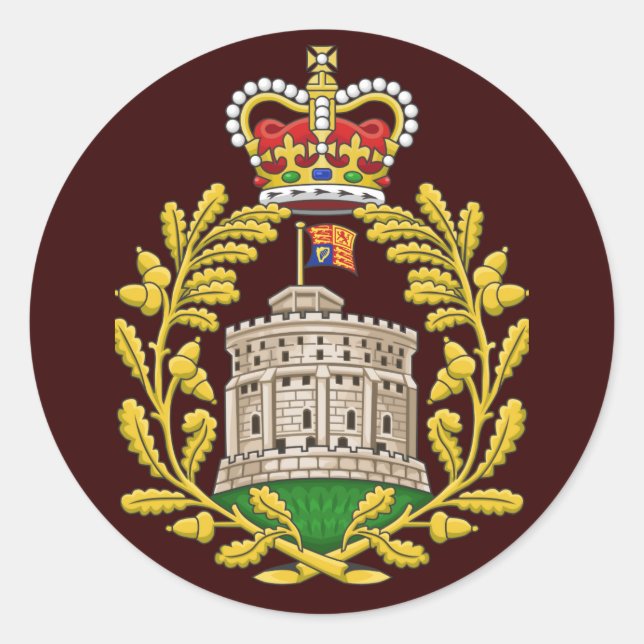Badge of the House of Windsor Classic Round Sticker (Front)