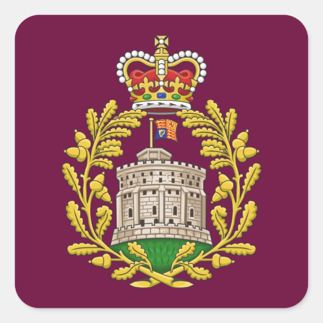 Badge of the House of Windsor Square Sticker (Front)