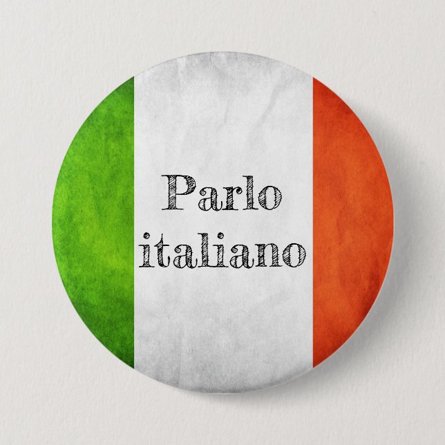 Badge of the Italian flag 3 Inch Round Button (Front)