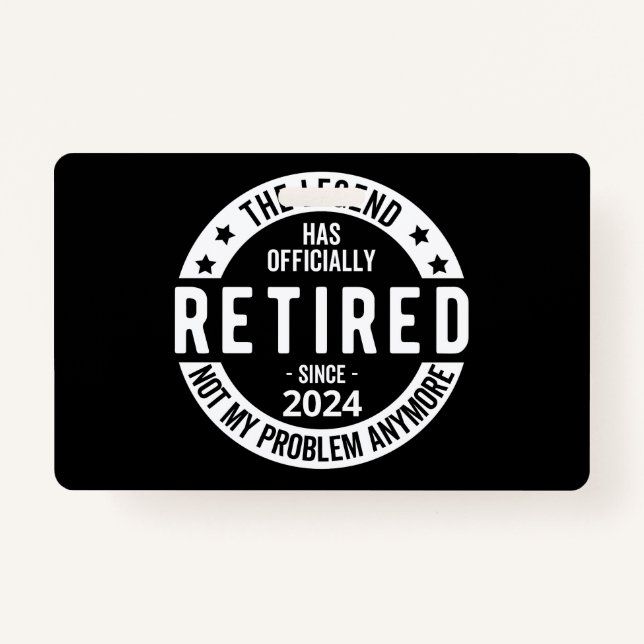 Badge officiellement retraité 2024 (Devant)