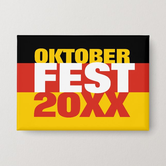 Badge Oktoberfest Octoberfest drapeau allemand (Recto)