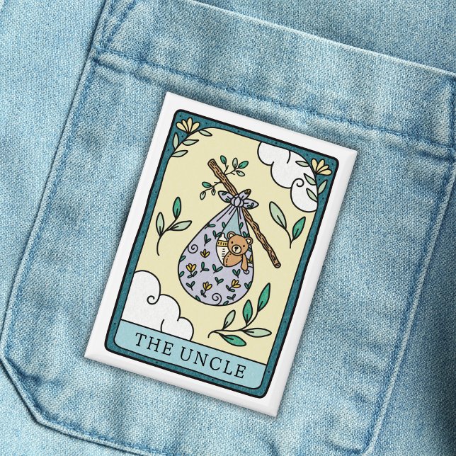 Badge oncle Baby shower Tarot (Créateur téléchargé)