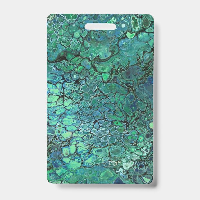 Badge Ours Noirs Bleu et Vert (Avant)