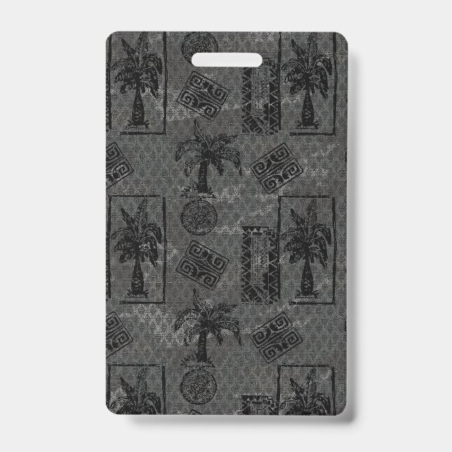 Badge Palm Tree Background Tropical Boho Decor (Face)