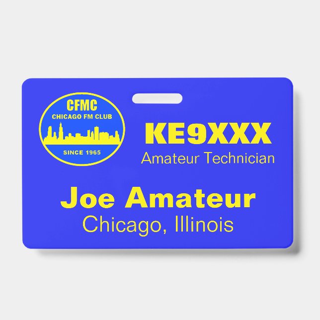 Badge Panneau d'appel horizontal du CMFC et insigne de n (Avant)