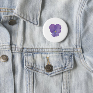 Badge Pansy Flower Pin