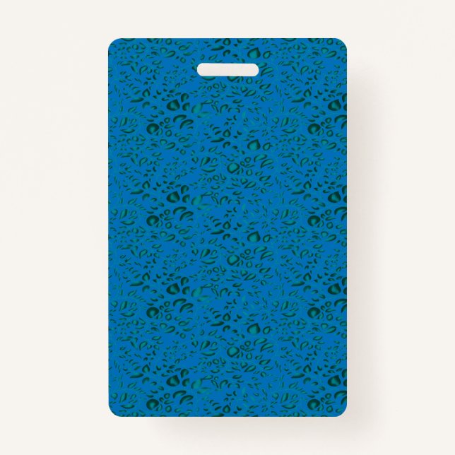 Badge Papier d'emballage bleu avec un motif géométrique (Dos)