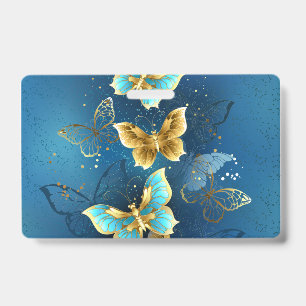 Badge Papillons dorés