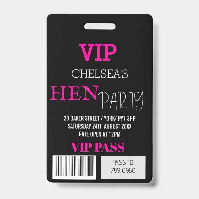 Badge Pass Accès Festival Enterrement de Vie de Jeune Fi (Avant)