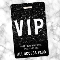 Pass Tout Accès Noir Blanc Événement VIP