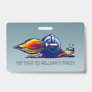 Badge Pass VIP Escargot Fusée