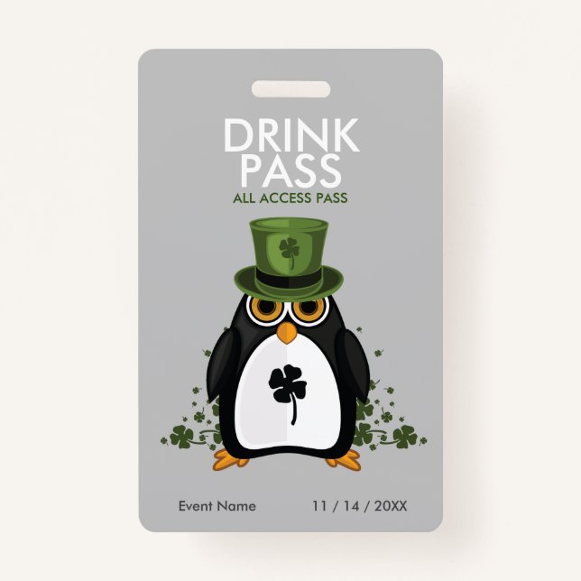 Badge Passe-boisson de la Saint-Patrick (Devant)