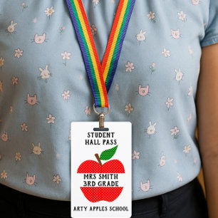 Badge Passe de salle de classe Apple pour professeur ou 