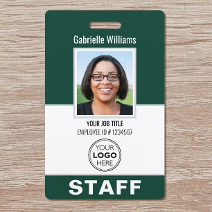 Badge Passe de sécurité pour personnel avec photo d'iden