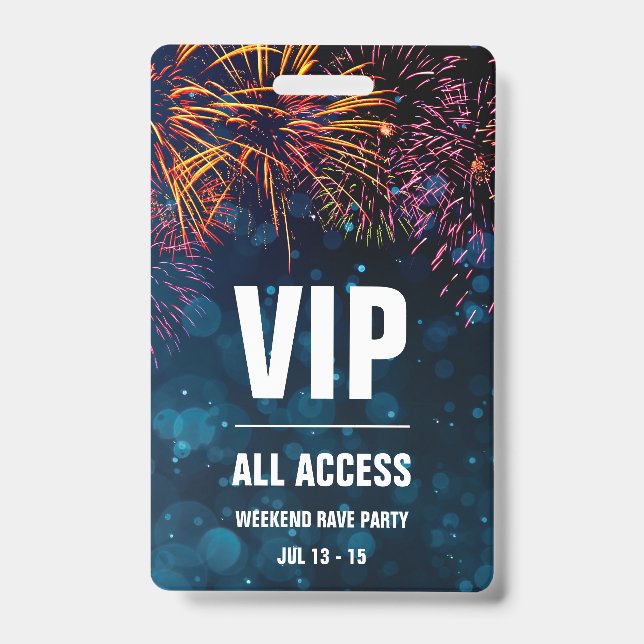 Badge Passe d'événement VIP All Access | Finale Firework (Face)
