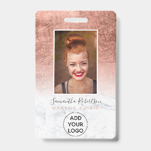 Badge Passeport photo d'employé en logo de marbre à feui